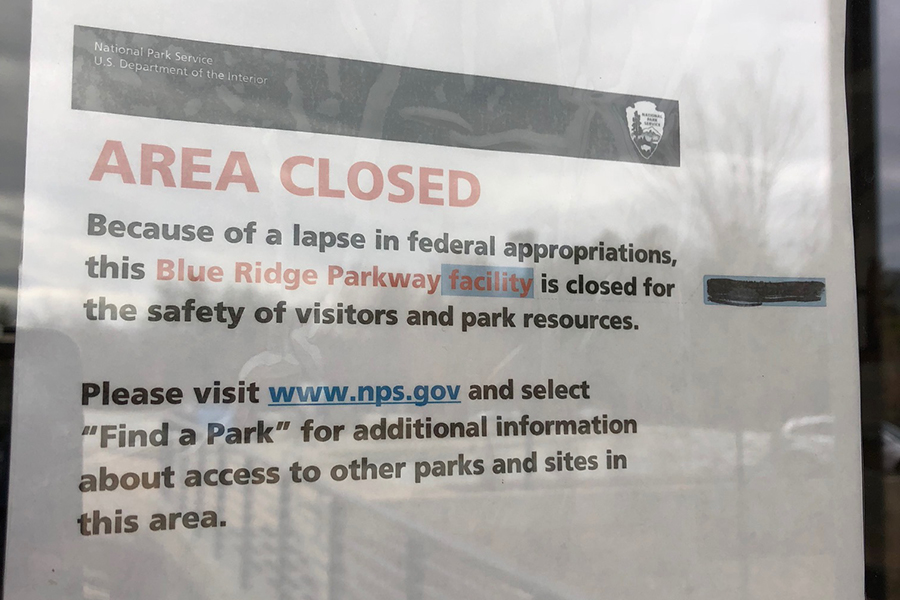 A Guide to the Government Shutdown on the Blue Ridge Parkway Blue